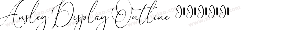 Ansley Display-Outline字体转换